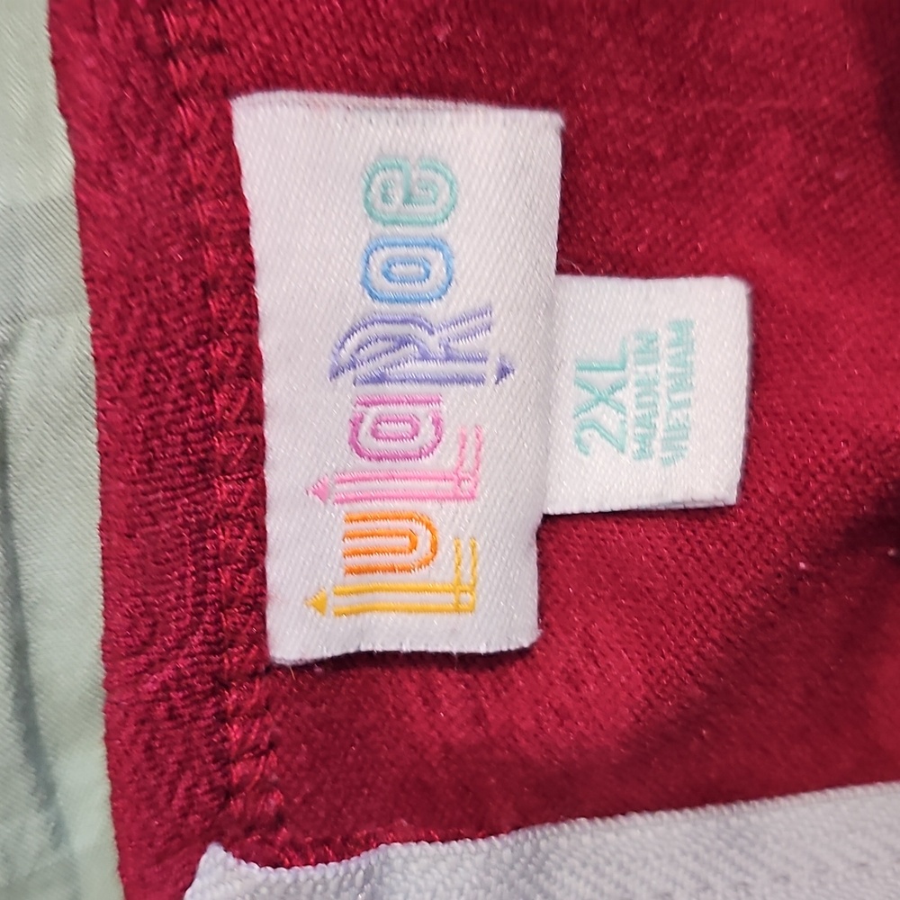 Lularoe Amelia Dress With Zipper And Pockets Burgundy Sparrow Bird Design - Picture 2 of 7